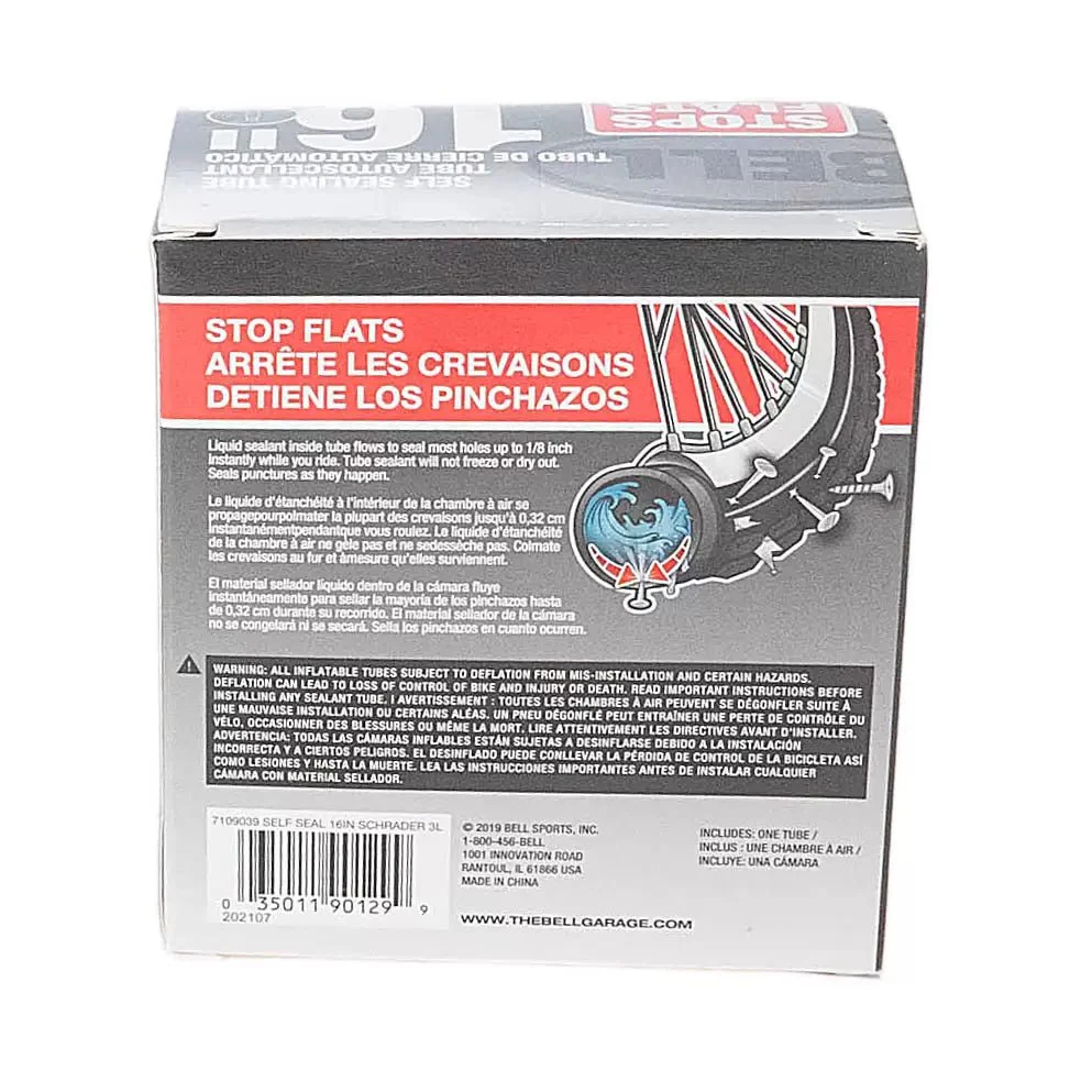 Bell 16 In. Self-Sealing Bicycle Tube 1.75 - Image 2