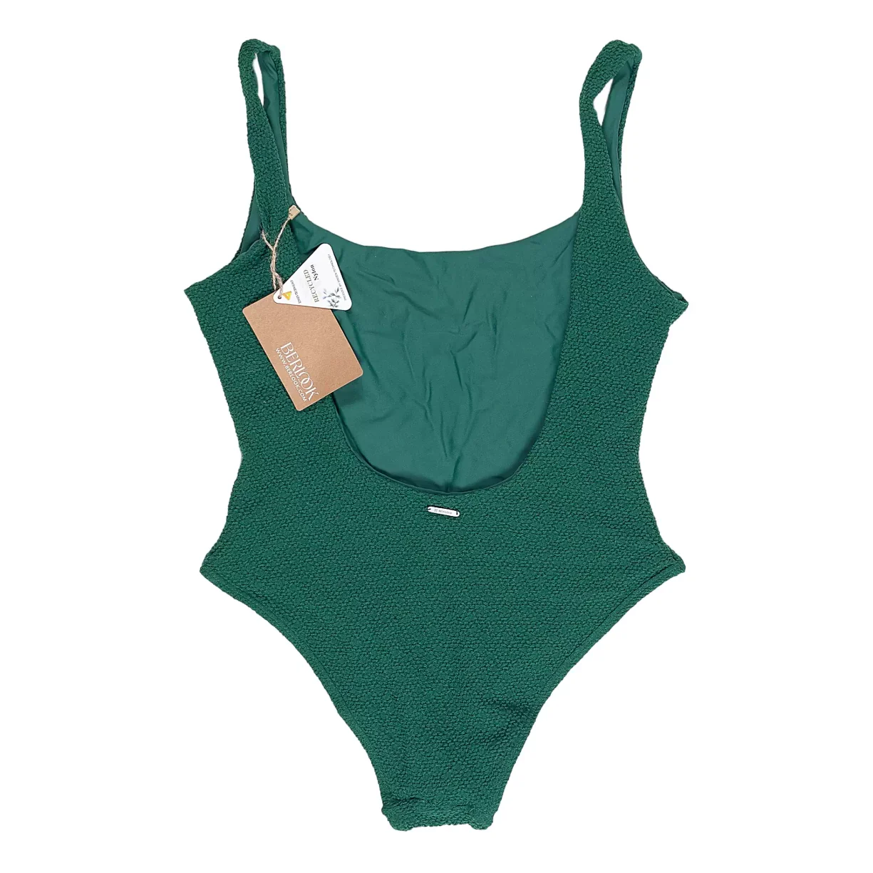 Berlook One-Piece Textured Open Back Swimsuit - Women's - Image 2