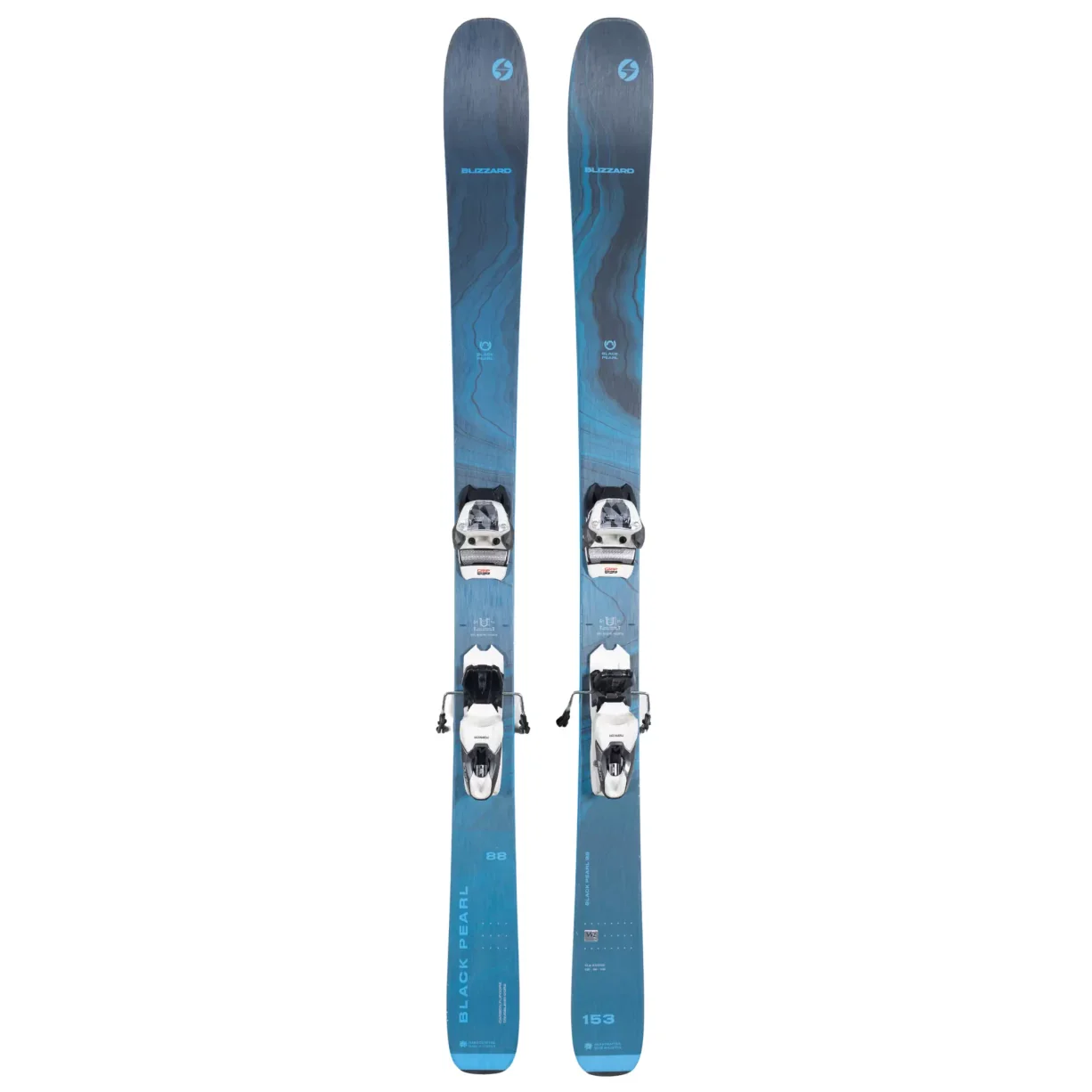 Blizzard Black Pearl 88 Skis w/ Marker Squire 10 Bindings - 153cm