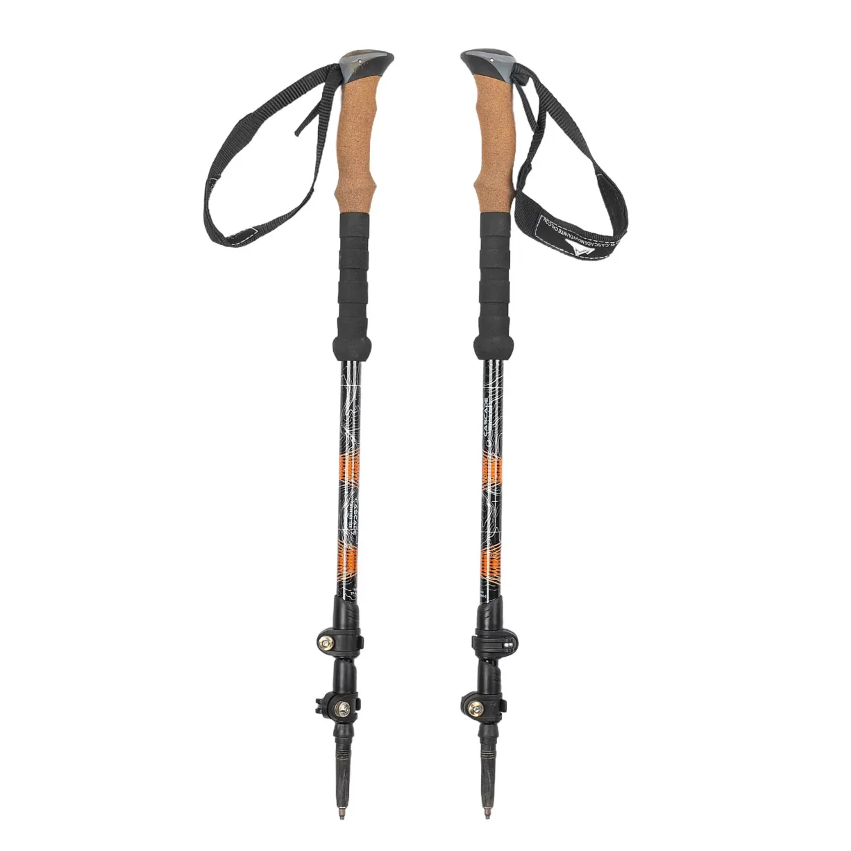 Cascade Mountain Tech Aluminum Quick Lock Poles Trekking (Cork Grip)