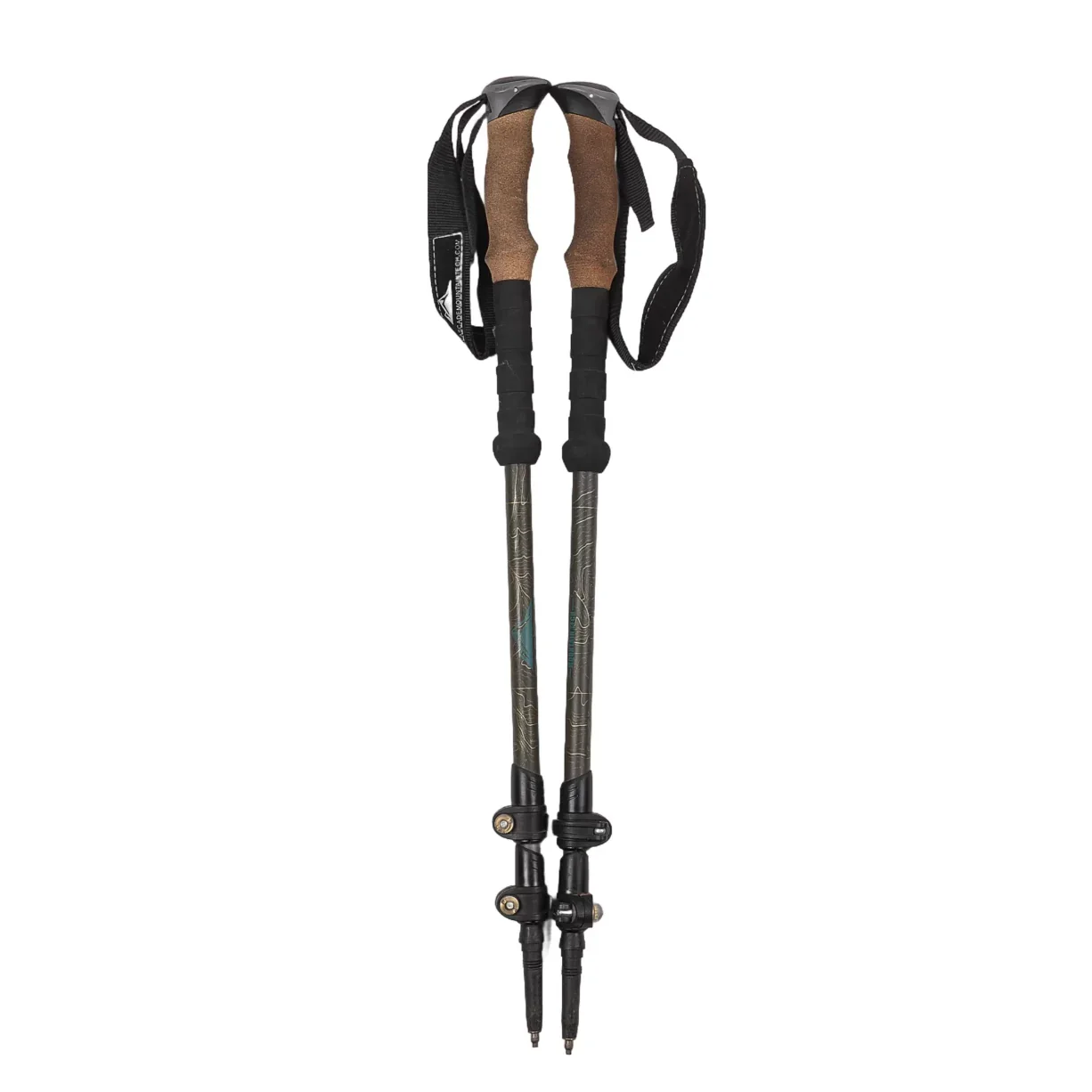 Cascade Mountain Tech CMT Carbon Trekking Poles with Cork Grip