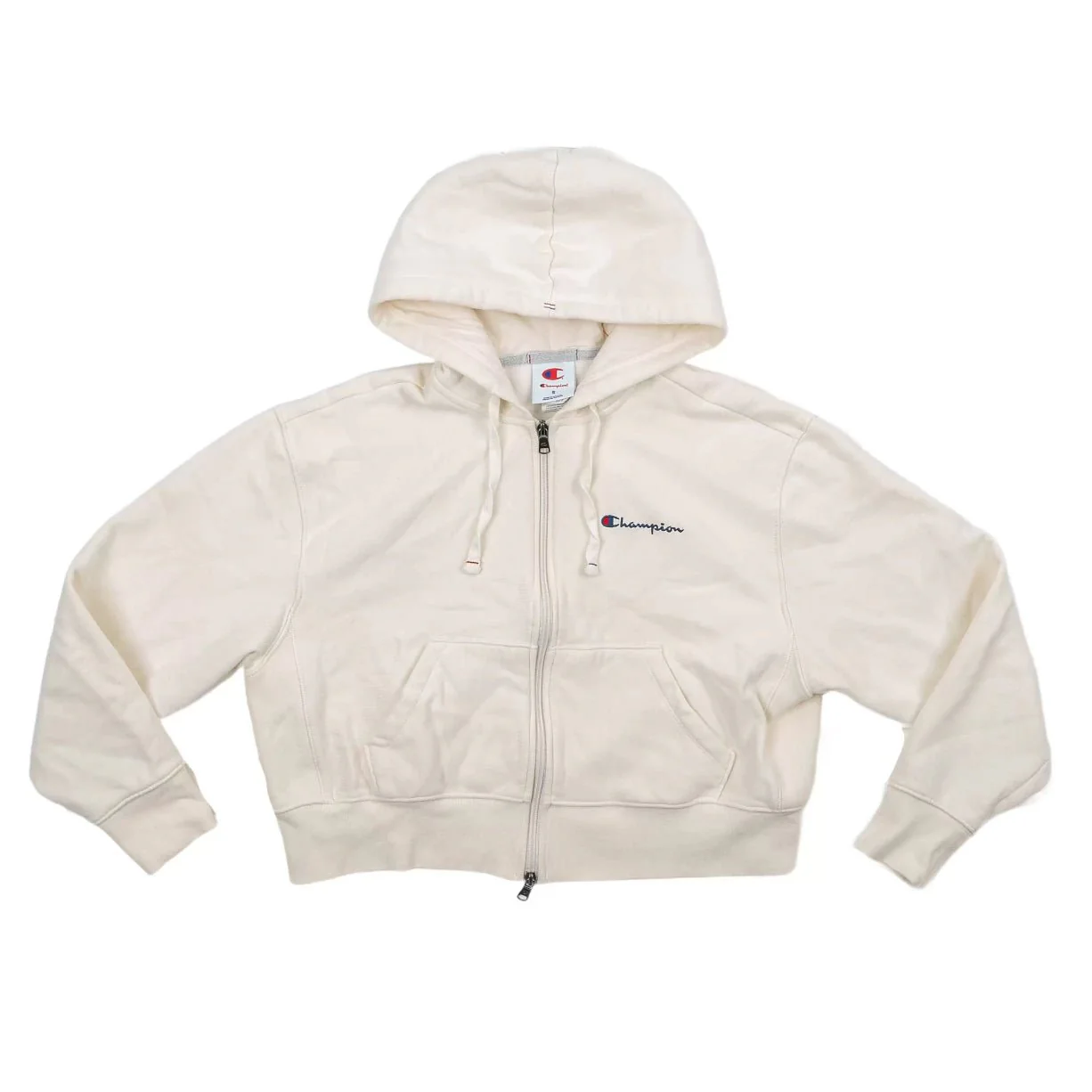 CHAMPION Cropped Hooded Fleece Zip-Up Sweatshirt - Women's
