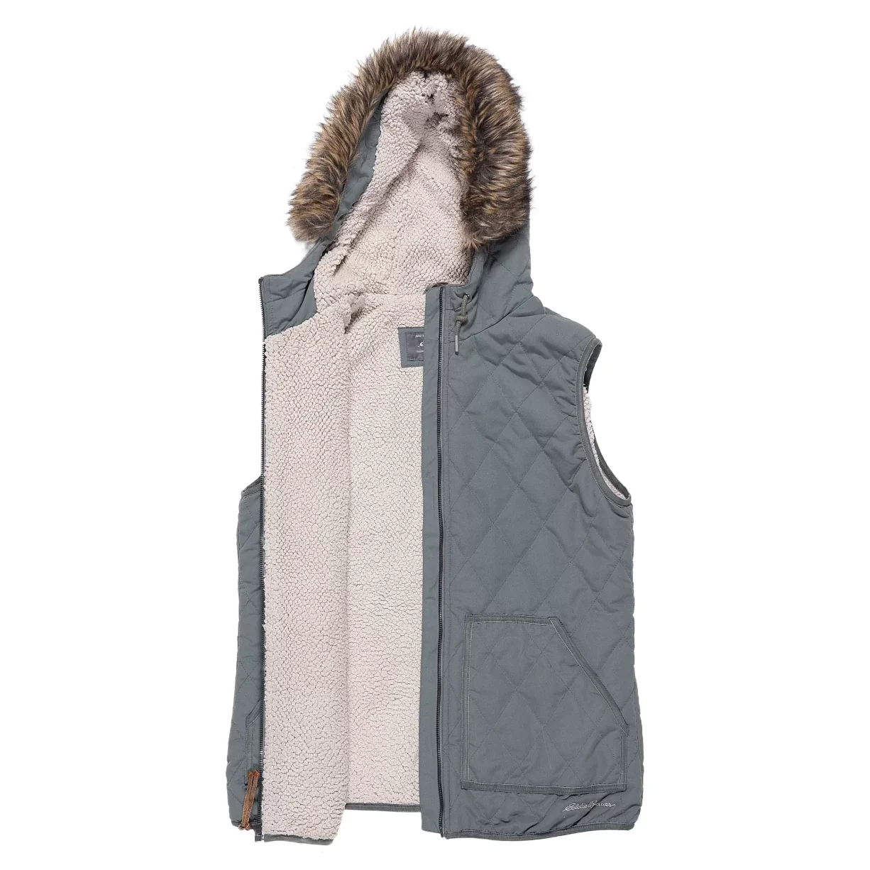 Eddie Bauer Hooded Faux Fur Vest - Women's - Image 2