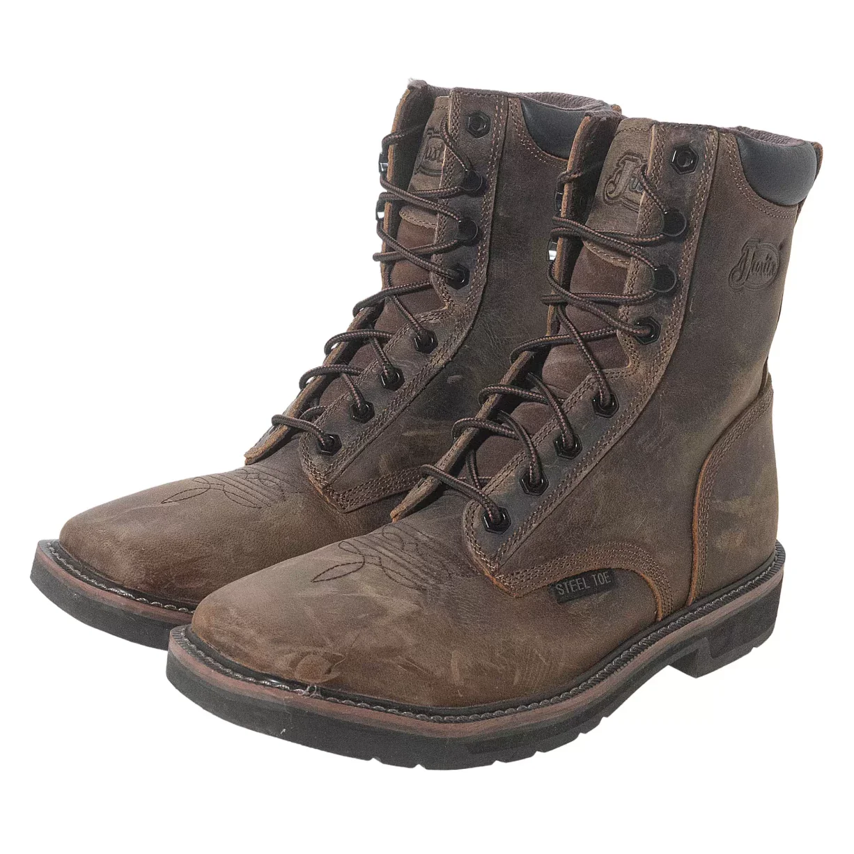 Justin Pulley 8" Steel Toe Work Boots - Men's - Image 2