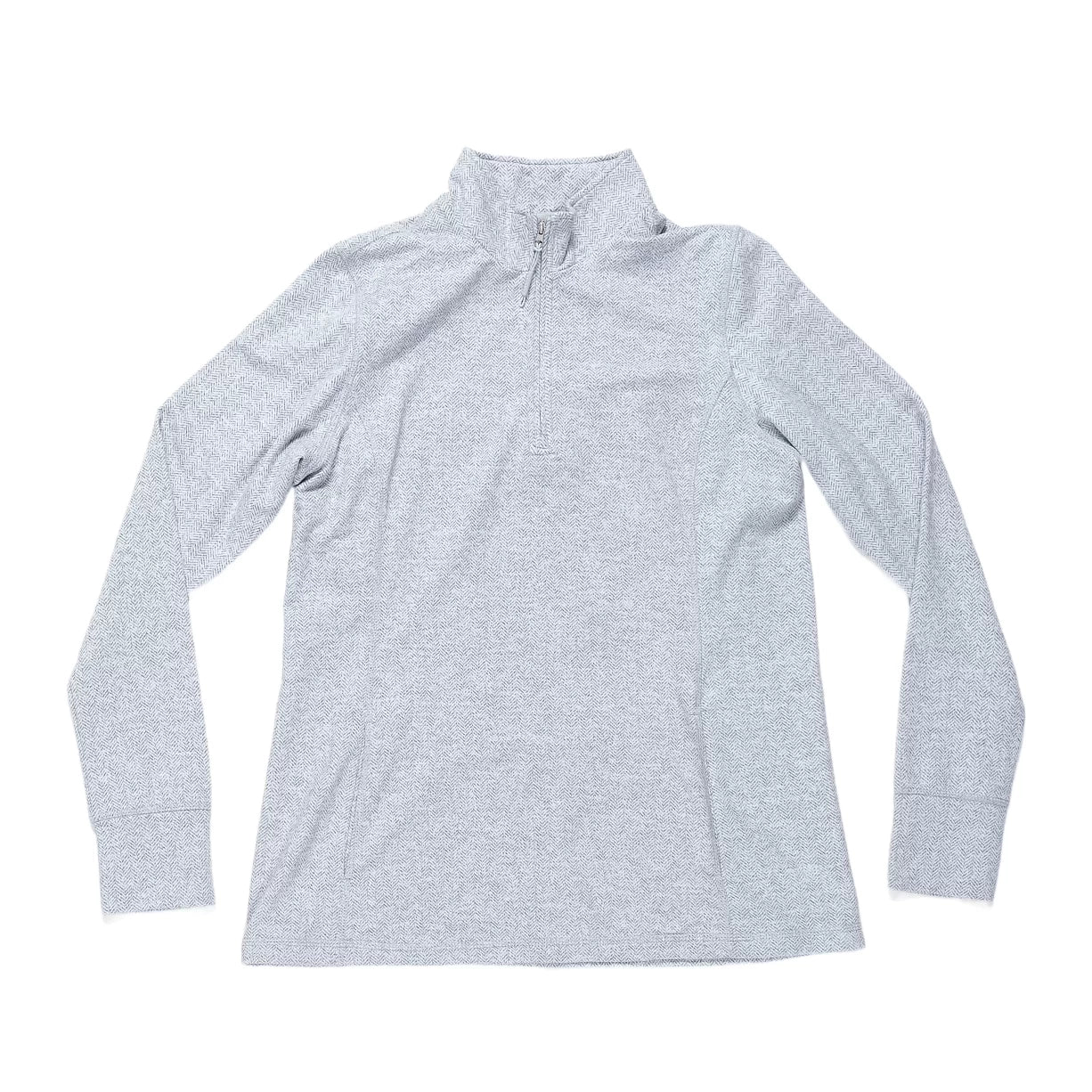 Kyodan Herringbone Knit Mock Neck Half-Zip Long Sleeve Top - Women's