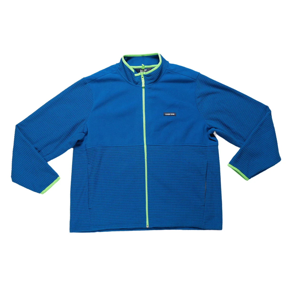 Land's End Full Zip Grid Fleece Jacket - Men's