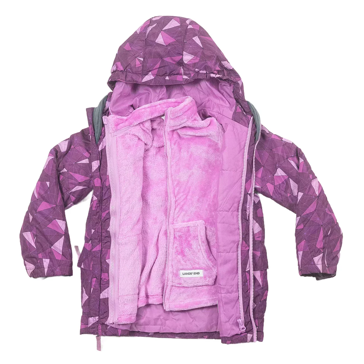 Lands' End Water Resistant Insulated 3-in-1 Jacket - Kids' - Image 3