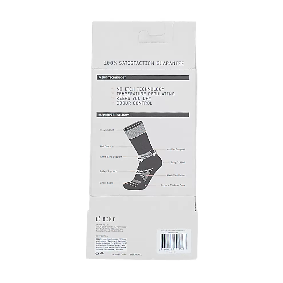Le Bent Full Cushion Nordic Xc Snow Sock - Image 2