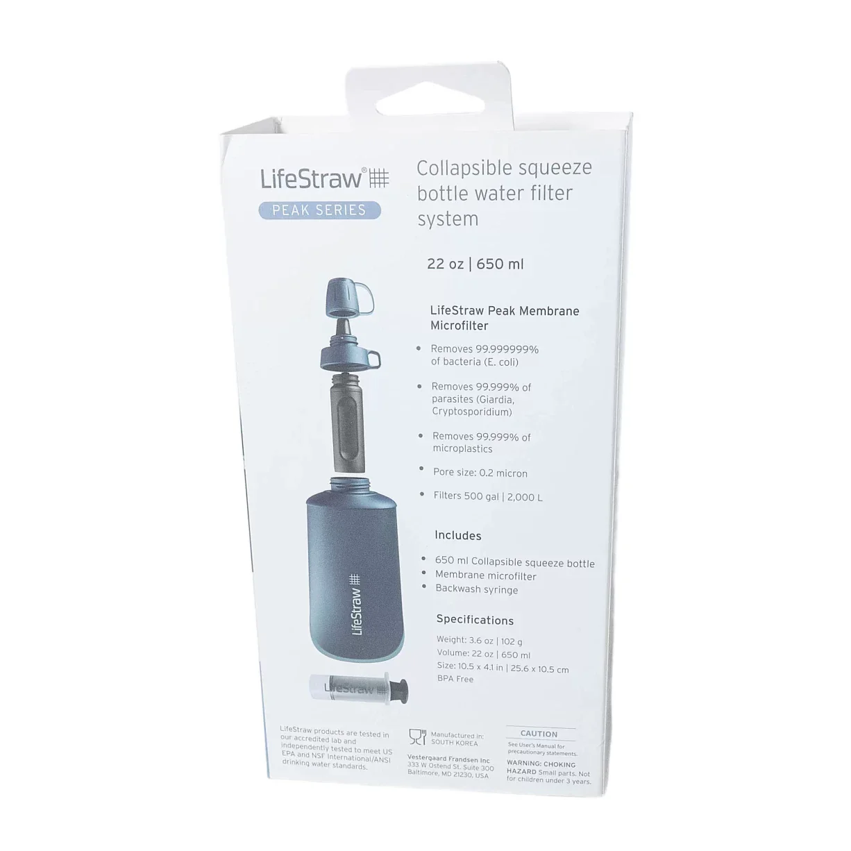 LifeStraw Peak Series Collapsible 650ml Squeeze Bottle With Filter - Image 2