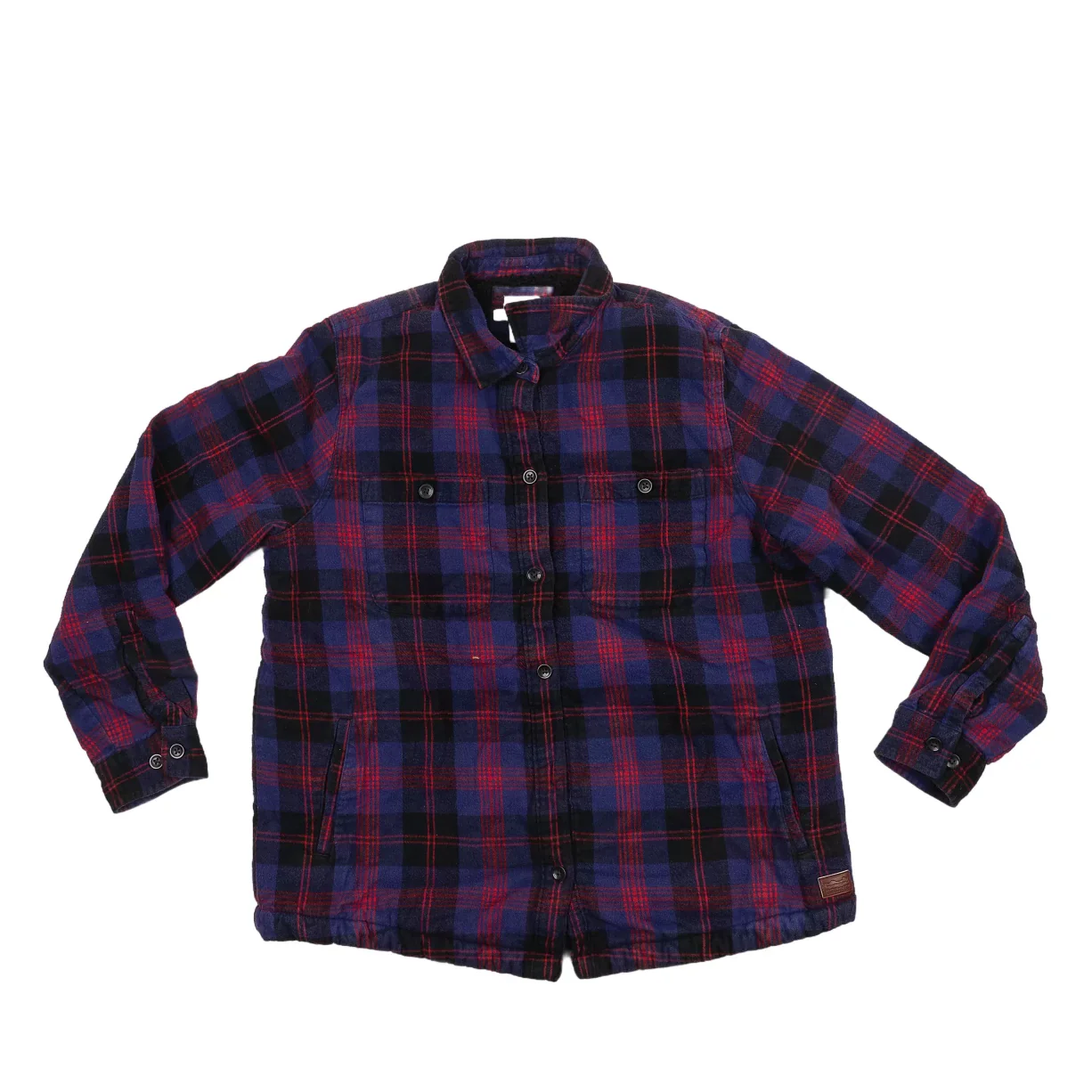 L.L. Bean Scotch Plaid Sherpa Lined Top - Women's