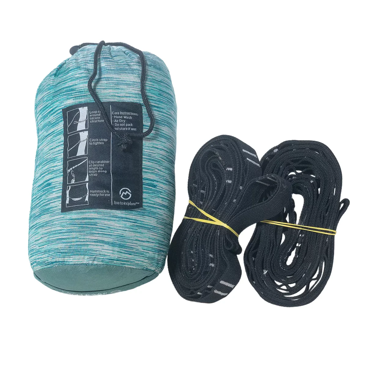 Magellan Outdoors Lightweight Double Nylon Hammock w/ Suspension Straps - Image 2