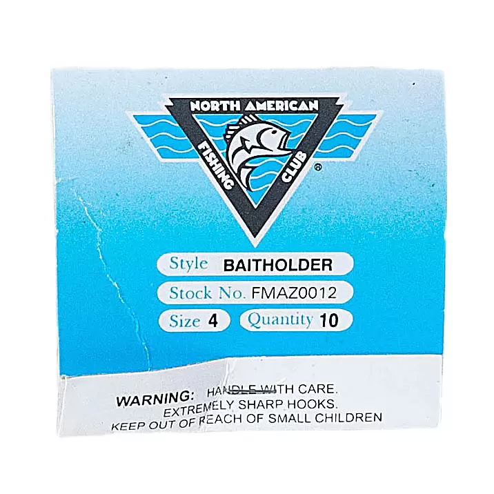 North American Fishing Club Bait Holder Hooks