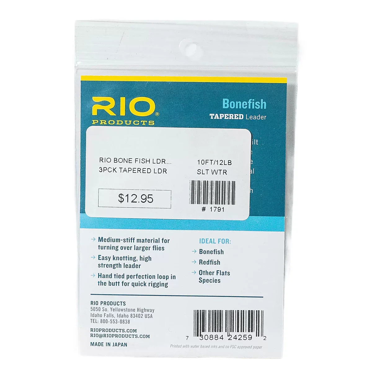 RIO Bonefish 10ft Leader 3-Pack - Image 2