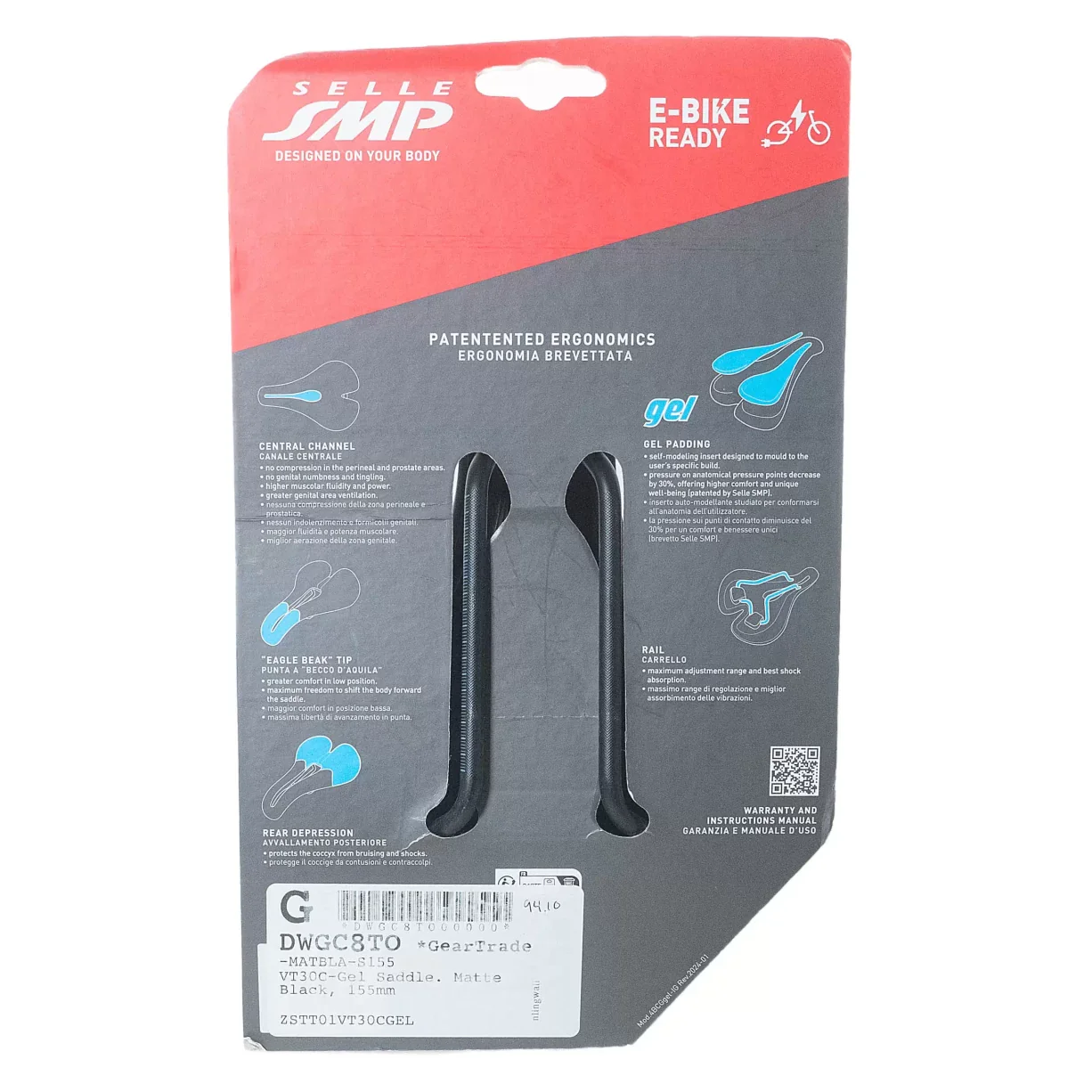 Selle SMP VT30C-Gel Saddle - Image 2