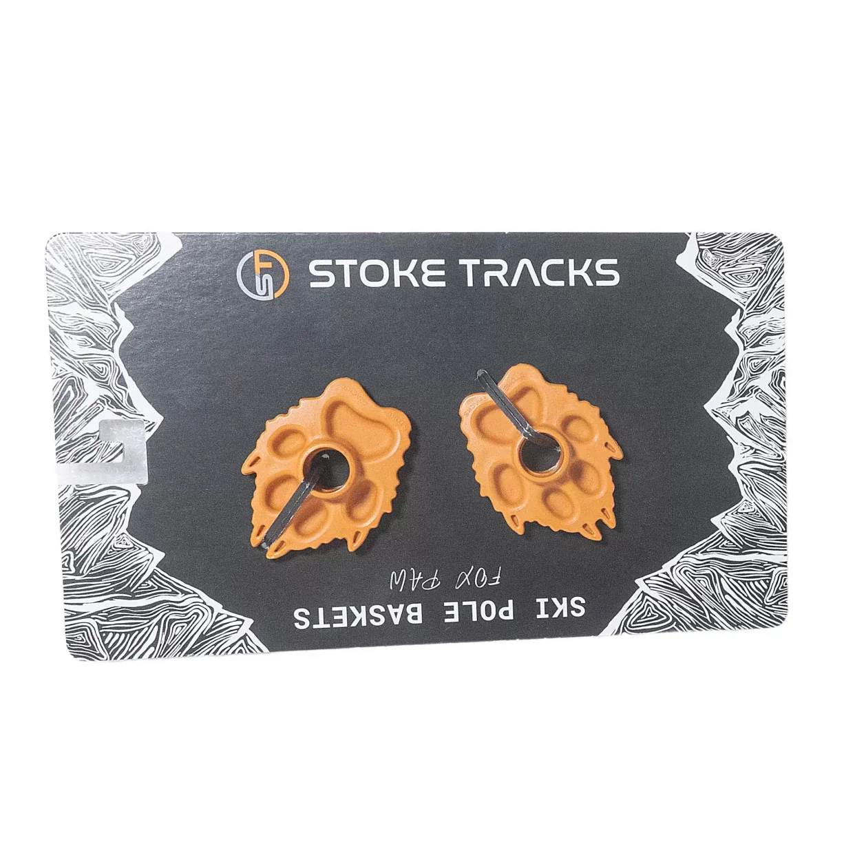 Stoke Tracks Fox Paw Ski Pole Baskets