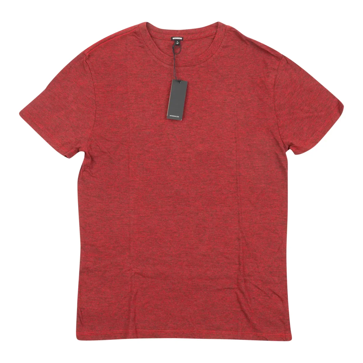 Monrow Textured Tri-Blend Basic Crew Neck Tee - Women's