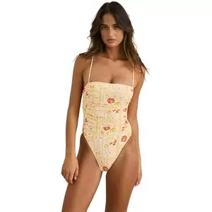 Rhythm Wildflower Scrunched Side One-Piece Swimsuit